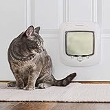 PetSafe Mikrochip-Katzenklappe, batteriebetriebene Haustierklappe, 4-Wege-Verriegelung und einfache...