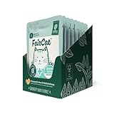 Green Petfood FairCat Sensitive (8 x 85 g), getreidefreies Katzenfutter mit Flohsamenschalen &...