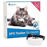 Tractive GPS Tracker für Katzen (2021) mit Halsband. 24h GPS-Ortung & 365 Tage Positionsverlauf....
