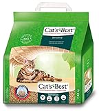 Cat's Best Sensitive, 100 % pflanzliche Katzenstreu, fest klumpend und antibakteriell aus veredelten...