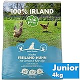 Irish Pure Junior Freiland-Huhn mit Kelp-Alge & Gemüse - Welpen Trockenfutter für wachsende Hunde,...