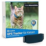 Tractive GPS Tracker für Katzen. Weltweite Live-Ortung und Verlauf. Passt auf alle Halsbänder...